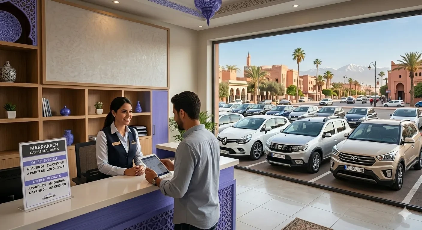 Prix moyen d’une location de voiture à Marrakech
